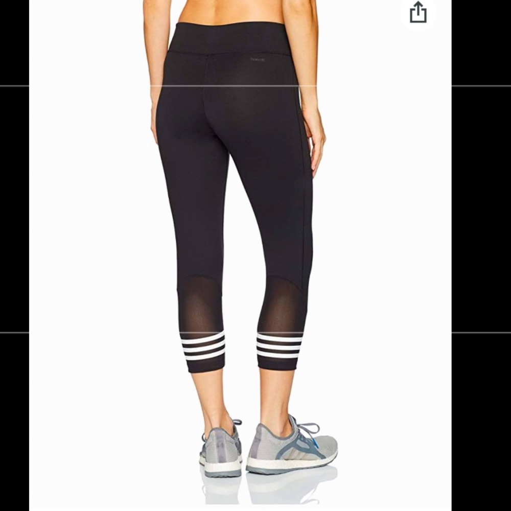 Adidas Women's Training 3 Stripe 3/4 Tight 2XL new